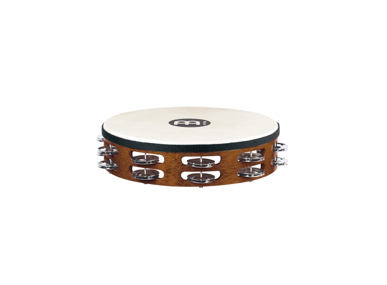 Meinl TAH-2-AB Wood Tamburin m/skinn, Dobbel, Steel (M) 